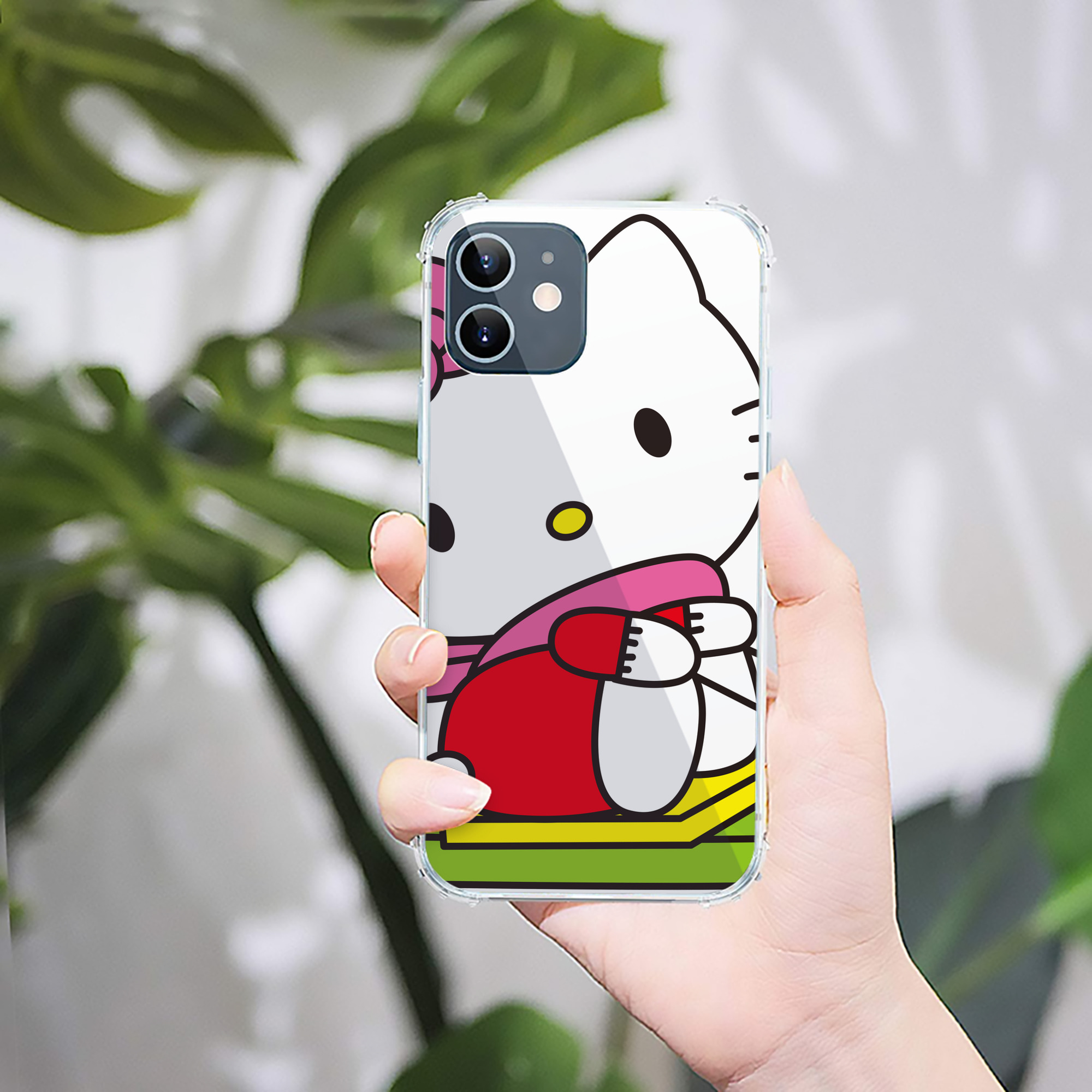 （画像用） Hello Kitty ハローキティ 【iPhone 12シリーズ対応】透明スマホケース（クリアソフトケース）